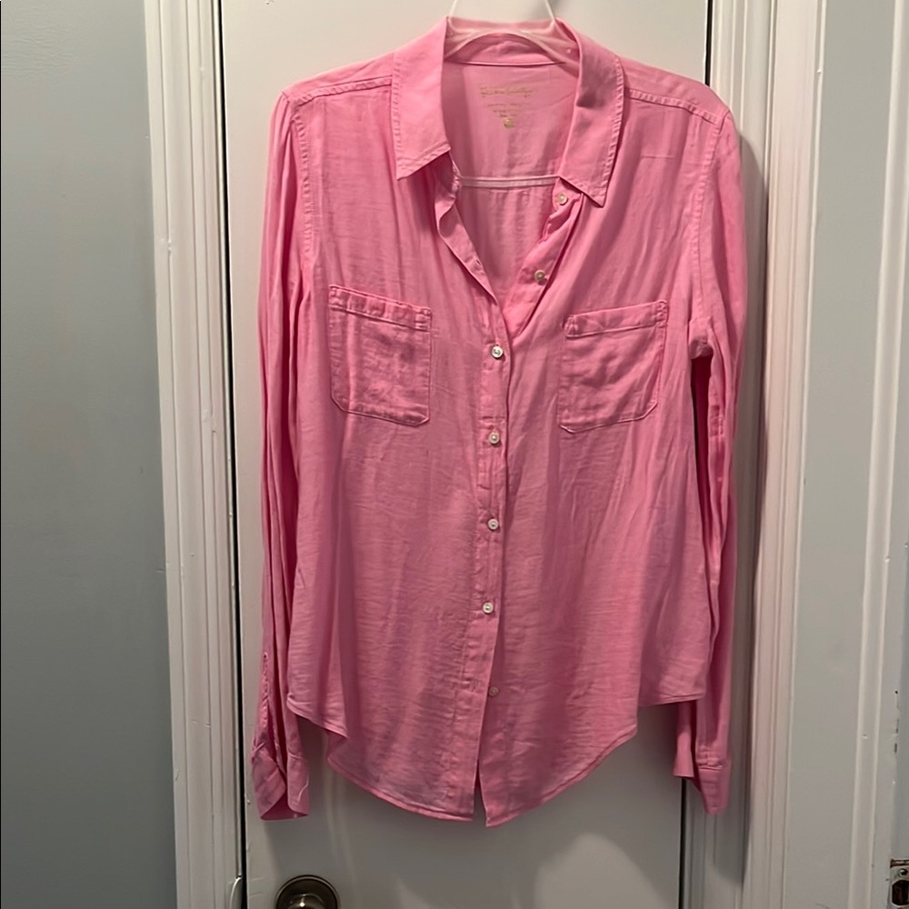 Lilly Pulitzer Pink Button Down Shirt